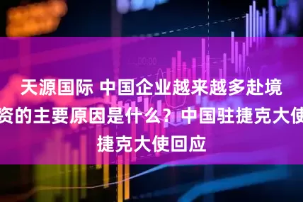 天源国际 中国企业越来越多赴境外投资的主要原因是什么？中国驻捷克大使回应
